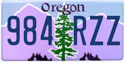 OR license plate 984RZZ