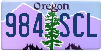 OR license plate 984SCL
