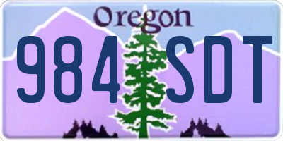OR license plate 984SDT