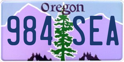 OR license plate 984SEA