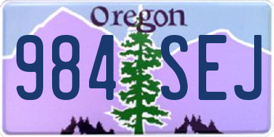 OR license plate 984SEJ