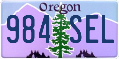 OR license plate 984SEL