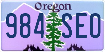 OR license plate 984SEO