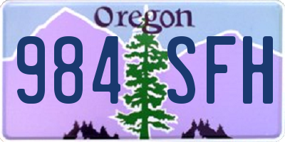 OR license plate 984SFH