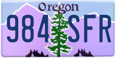 OR license plate 984SFR