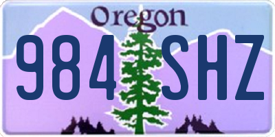 OR license plate 984SHZ