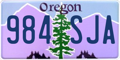 OR license plate 984SJA