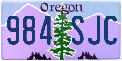 OR license plate 984SJC