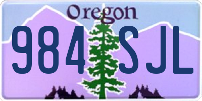 OR license plate 984SJL