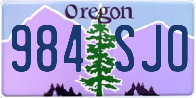 OR license plate 984SJO