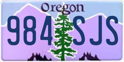 OR license plate 984SJS