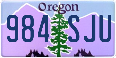 OR license plate 984SJU