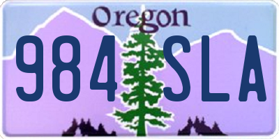 OR license plate 984SLA