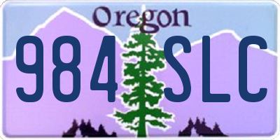 OR license plate 984SLC