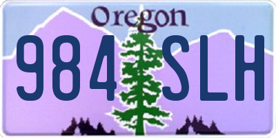 OR license plate 984SLH