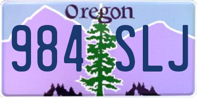 OR license plate 984SLJ
