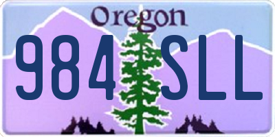 OR license plate 984SLL