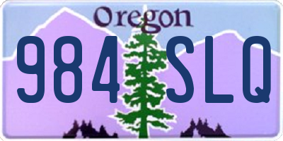 OR license plate 984SLQ