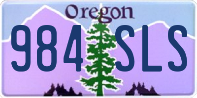 OR license plate 984SLS