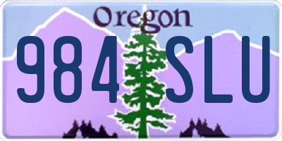 OR license plate 984SLU