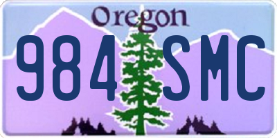 OR license plate 984SMC