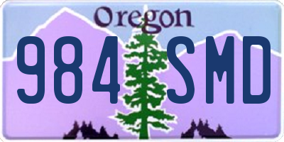 OR license plate 984SMD