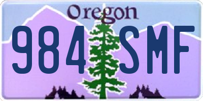 OR license plate 984SMF