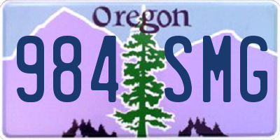 OR license plate 984SMG