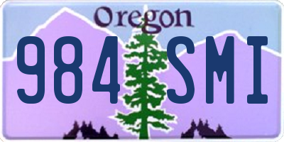 OR license plate 984SMI