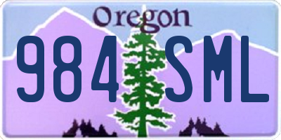 OR license plate 984SML