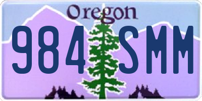 OR license plate 984SMM