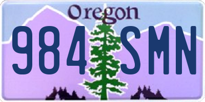 OR license plate 984SMN