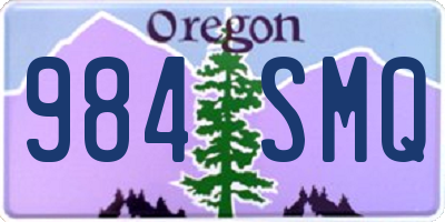 OR license plate 984SMQ