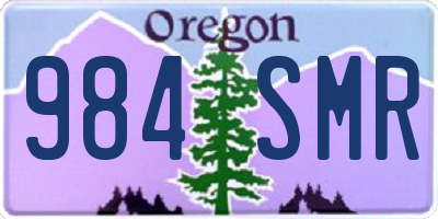 OR license plate 984SMR