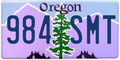 OR license plate 984SMT