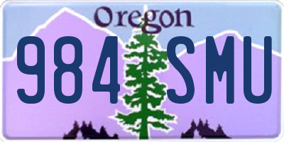 OR license plate 984SMU