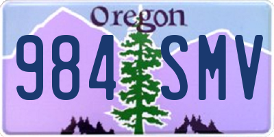 OR license plate 984SMV