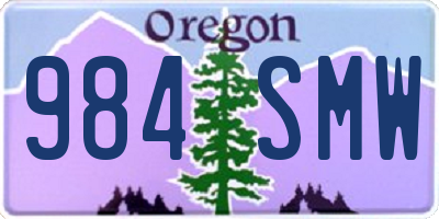 OR license plate 984SMW