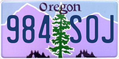 OR license plate 984SOJ