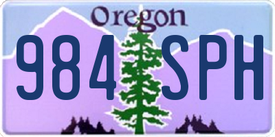 OR license plate 984SPH