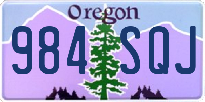 OR license plate 984SQJ