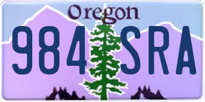 OR license plate 984SRA