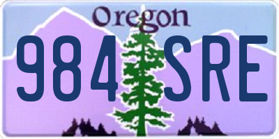 OR license plate 984SRE