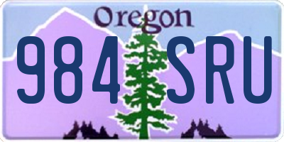 OR license plate 984SRU