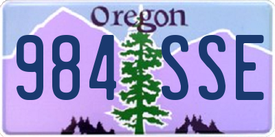 OR license plate 984SSE