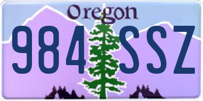 OR license plate 984SSZ