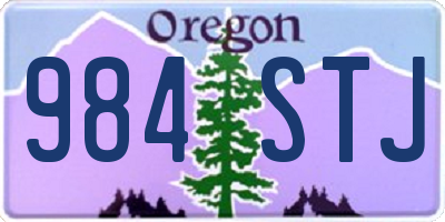 OR license plate 984STJ