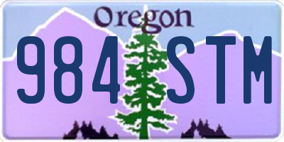 OR license plate 984STM