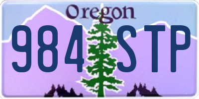 OR license plate 984STP