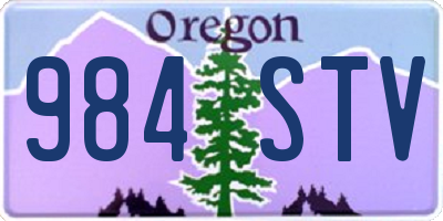OR license plate 984STV